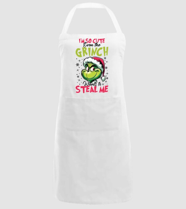I'm so cute even the Grinch wants to steal me model alb pe tricou