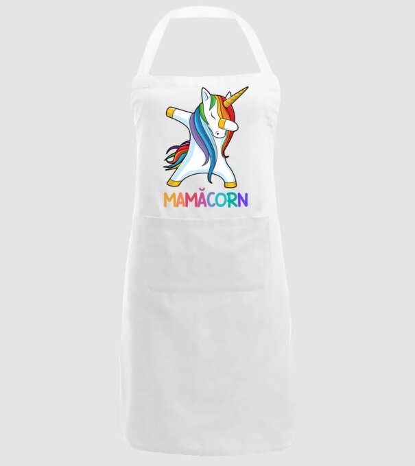 mamăcorn model alb pe tricou