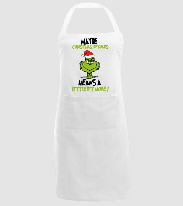 Maybe christmas - Grinch model alb pe tricou