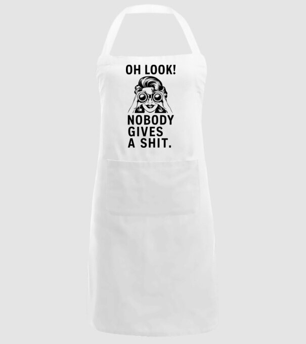 Nobody Gives a shit model alb pe tricou