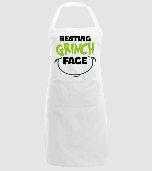 Resting Grinch face model alb pe tricou