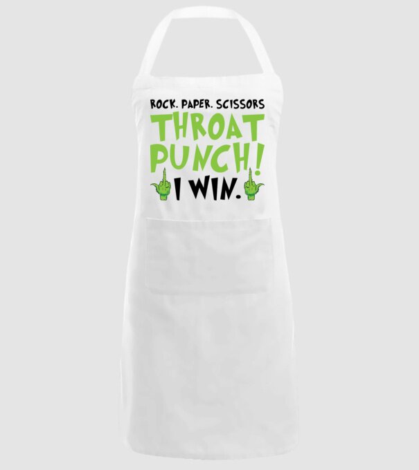 Rock paper scissors - Grinch model alb pe tricou