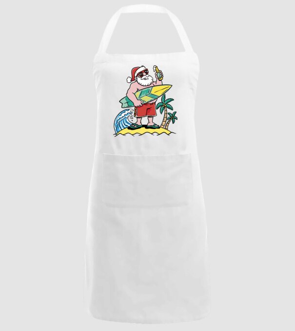 Santa Claus Summer model alb pe tricou