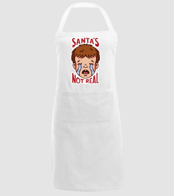 Santa's Not Real copil plângând model alb pe tricou