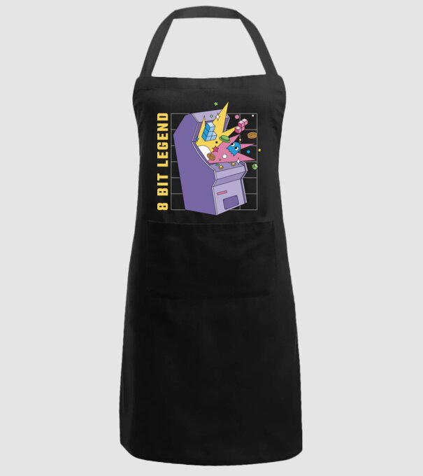 8 Bit Legendă Arcade Slot Machine model negru pe tricou