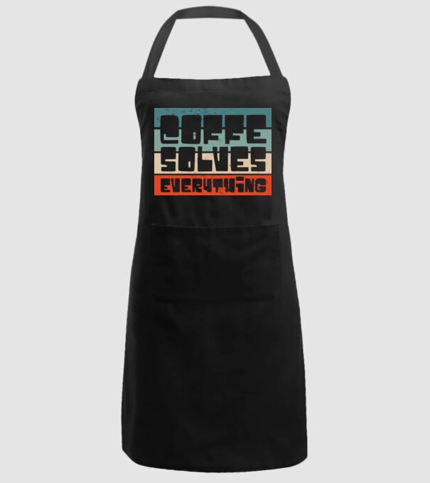 Cafeaua rezolvă totul model negru pe tricou