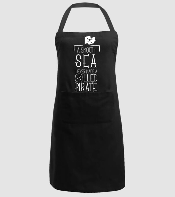 A Smooth Sea never made a skilled Pirate model negru pe tricou