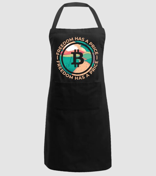 Libertatea are preț Bitcoin model negru pe tricou