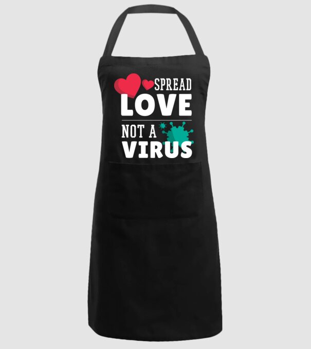 Răspândește dragostea, nu virusul model negru pe tricou