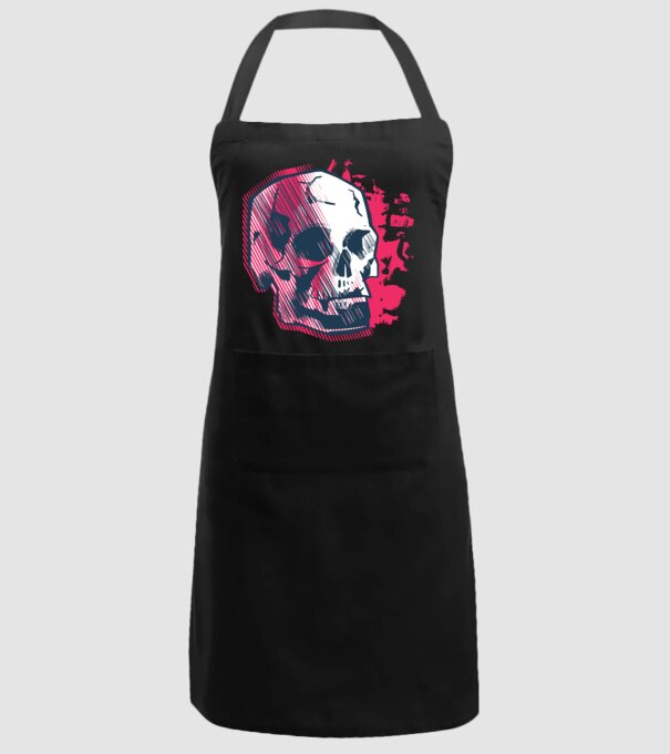 Craniu abstract model negru pe tricou