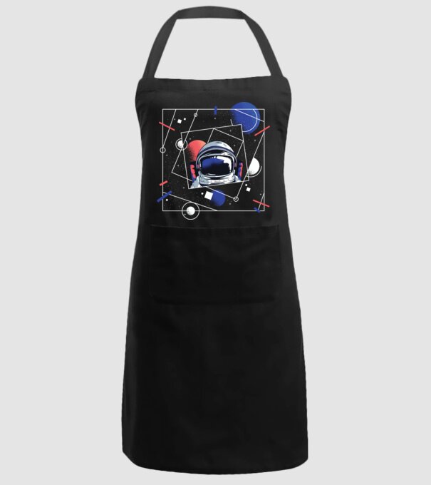 Astronaut univers abstract model negru pe tricou