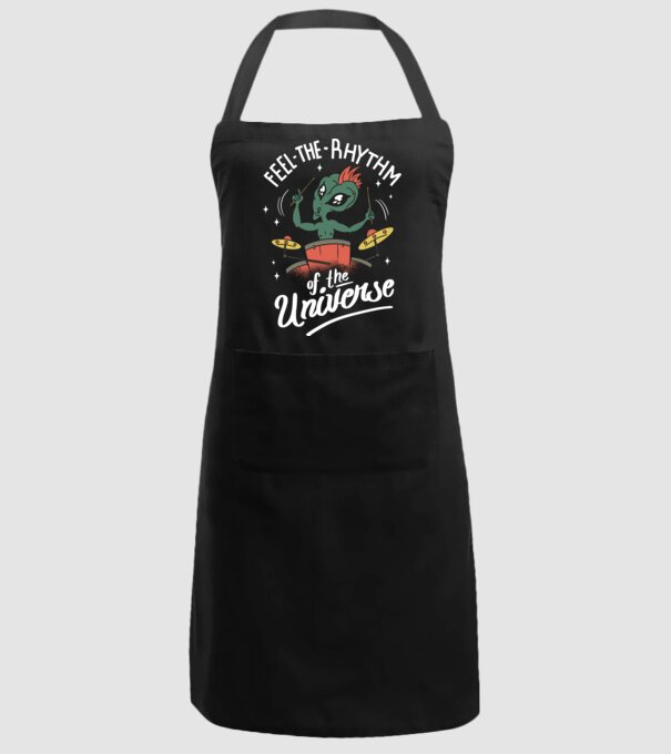 Alien baterist model negru pe tricou