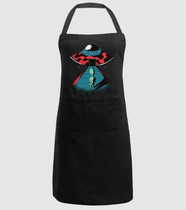 Alien Ufo model negru pe tricou