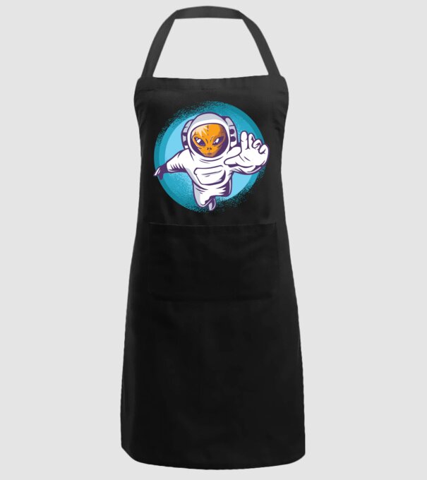 Alien Astronaut model negru pe tricou