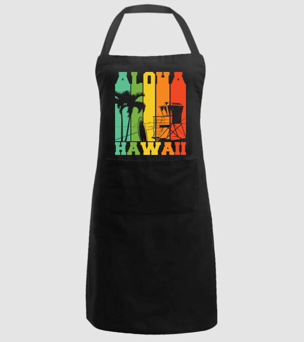 Aloha Hawaii model negru pe tricou