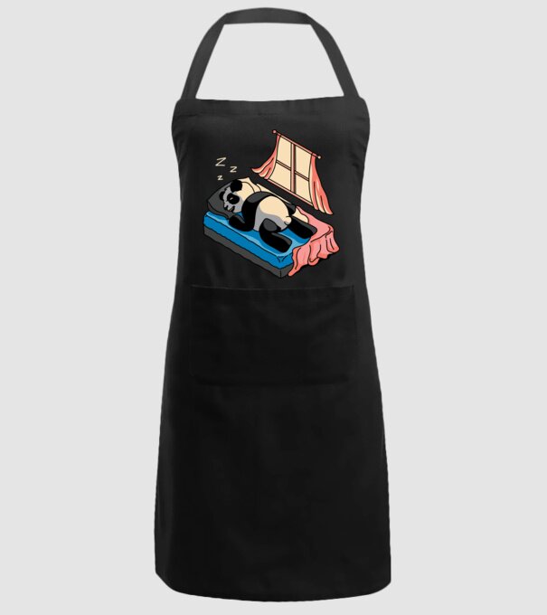 Panda dormind model negru pe tricou