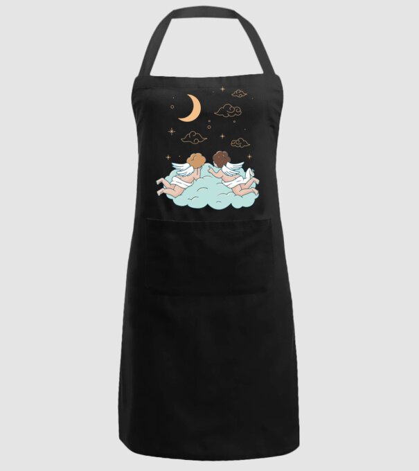 Îngeri model negru pe tricou