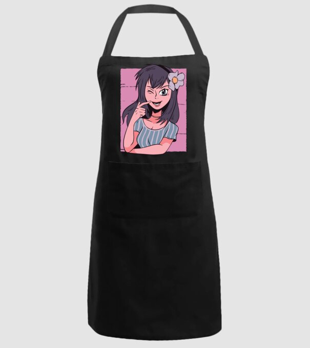 Fată Anime model negru pe tricou