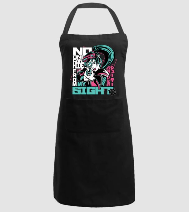 Anime Fată Lunetistă model negru pe tricou