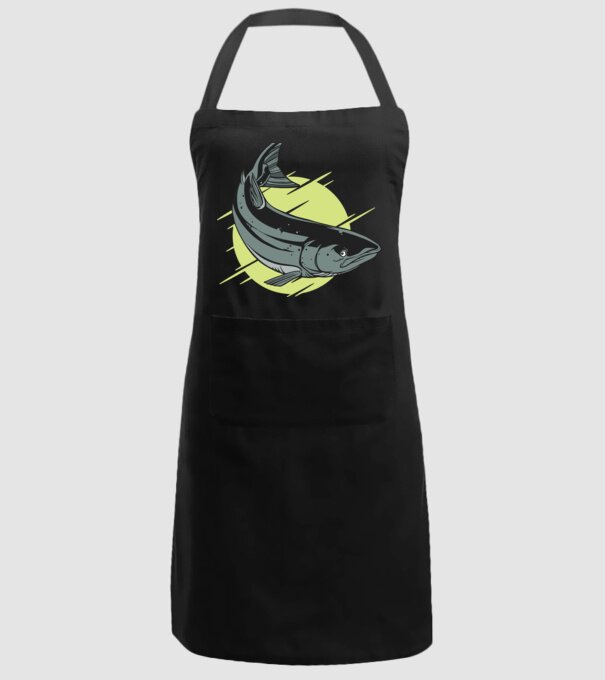 Atlantic Salmon - Somon de Marea Baltică model negru pe tricou