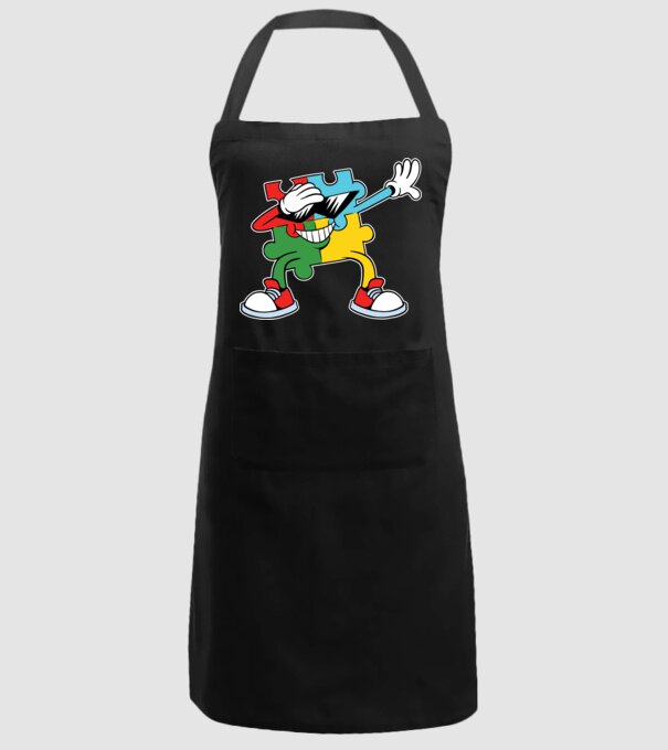 Autist DAB Puzzle model negru pe tricou