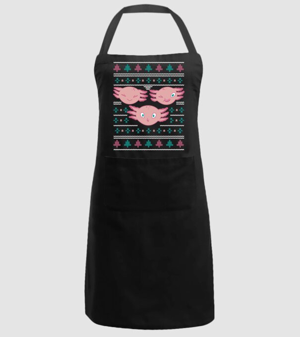 Pulover urât Axolotl model negru pe tricou