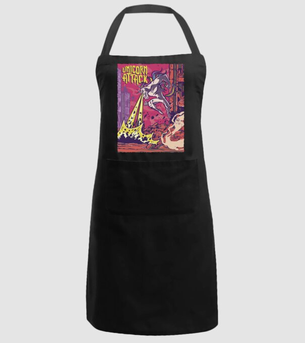 Atacul Unicornului model negru pe tricou