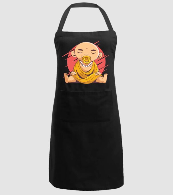 Baby Buddha cu suzetă tricou amuzant model negru pe tricou