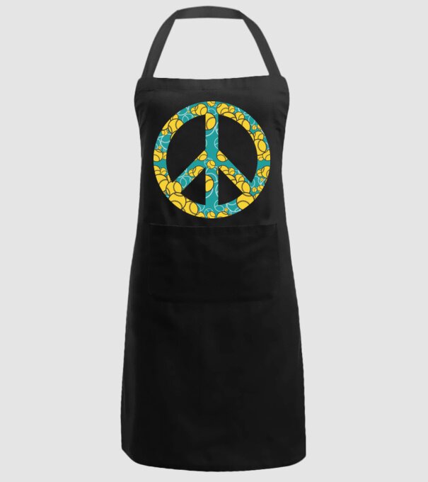 Simbol Baseball Peace model negru pe tricou