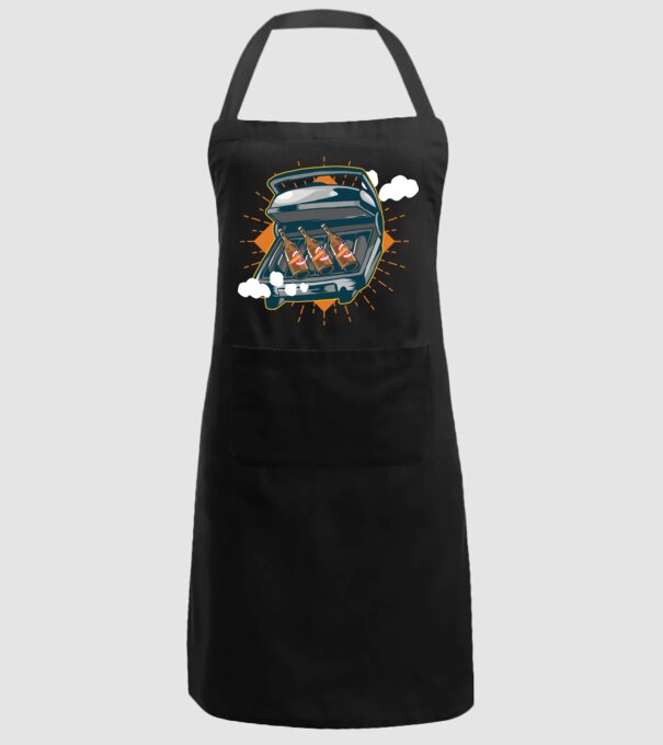 Bere BBQ model negru pe tricou