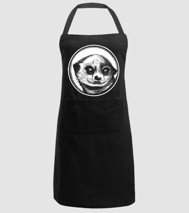 Pui de suricata model negru pe tricou