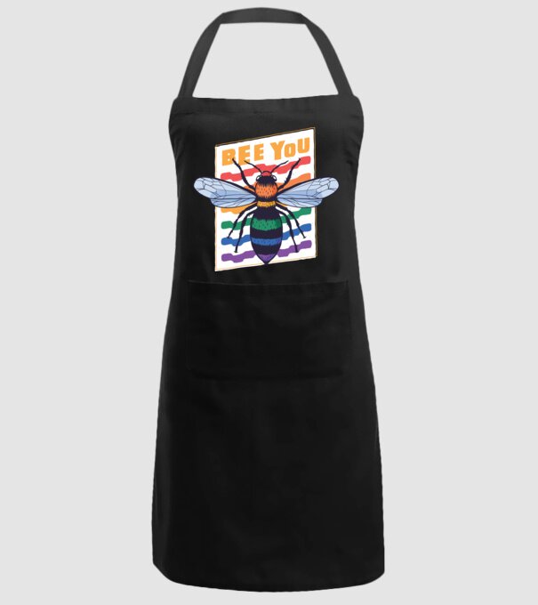 Bee You Pride model negru pe tricou