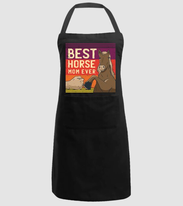 Best Horse Mom Ever - Cea mai bună mamă cu cal model negru pe tricou