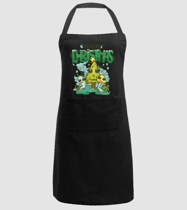 Crăciun drogat model negru pe tricou