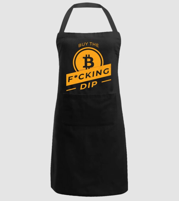 Bitcoin - Buy the fucking dip model negru pe tricou