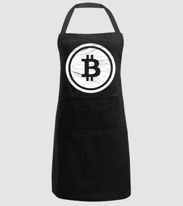 Bitcoin logo model negru pe tricou