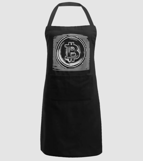 Bitcoin logo model negru pe tricou