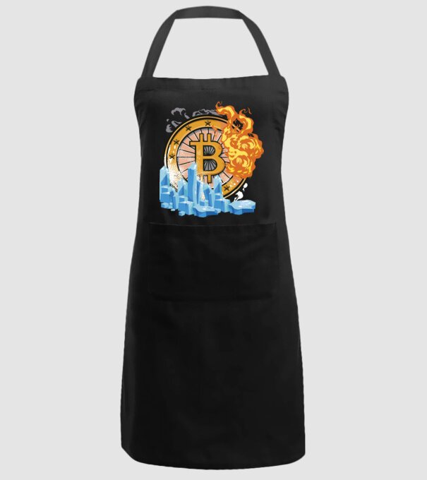 Logo Bitcoin model negru pe tricou