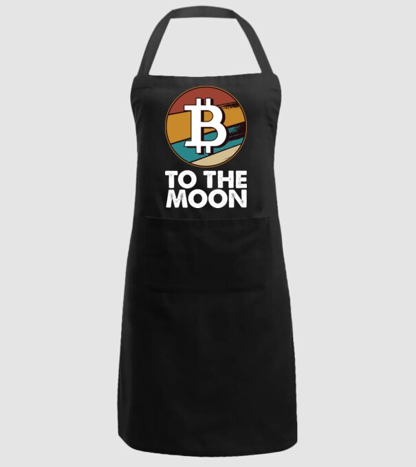 Bitcoin to the moon model negru pe tricou