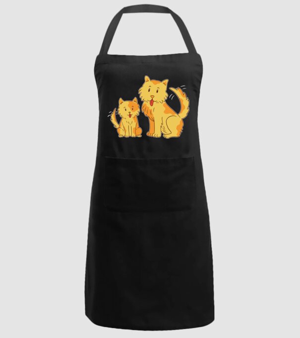 Câini fericiți model negru pe tricou