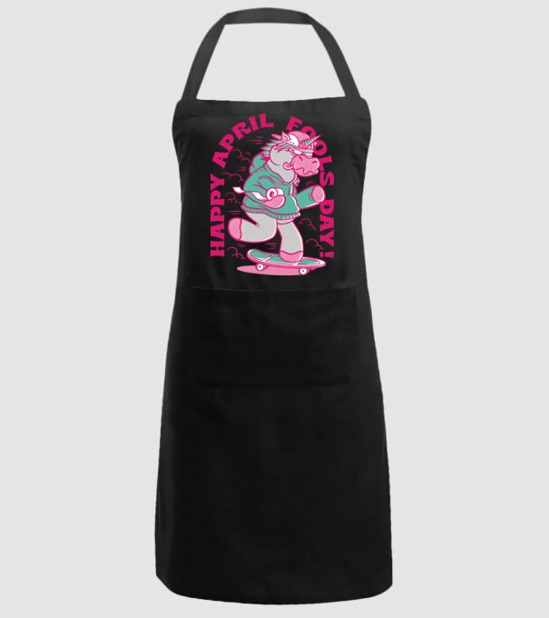 Ziua proștilor Unicorn model negru pe tricou