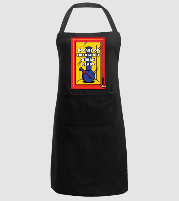 Bong pentru situații de urgență model negru pe tricou
