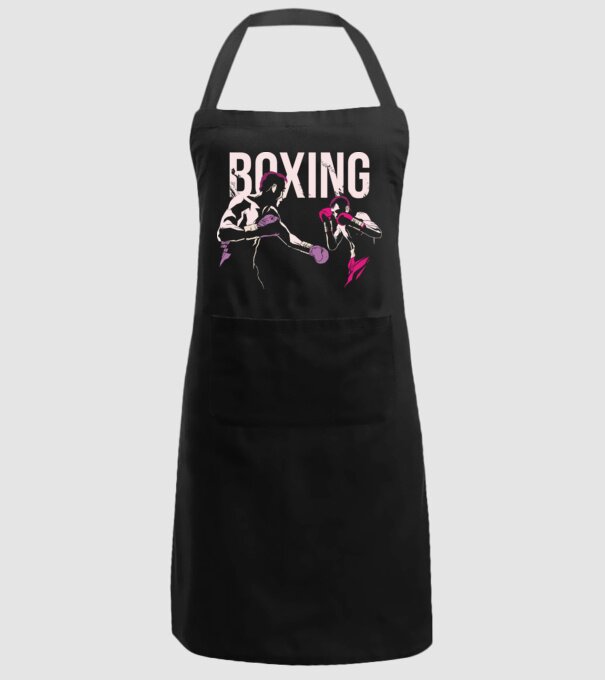 Boxing model negru pe tricou