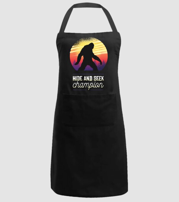 campion de-a v-ați ascunselea Yeti model negru pe tricou