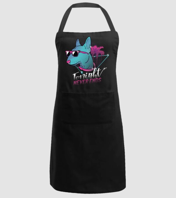 Bullterrier Neon Retro tricou amuzant model negru pe tricou