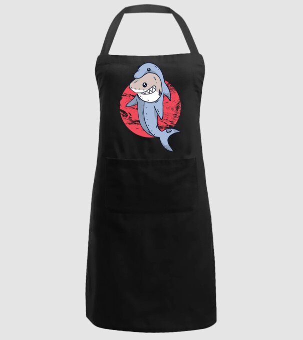 Rechin în costum de delfin model negru pe tricou
