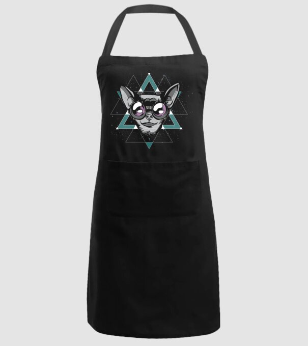 Tricou cu Câine Chihuahua model negru pe tricou