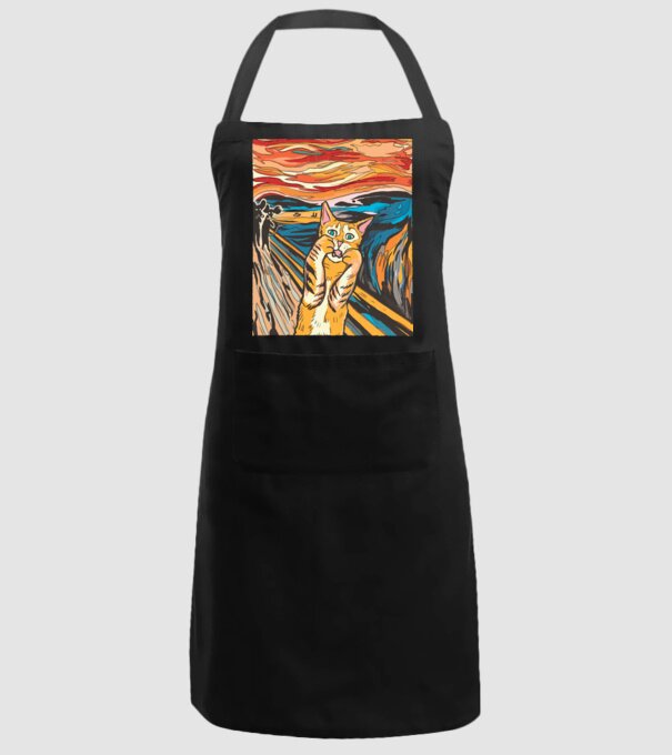 pictură Parodie Pisică model negru pe tricou