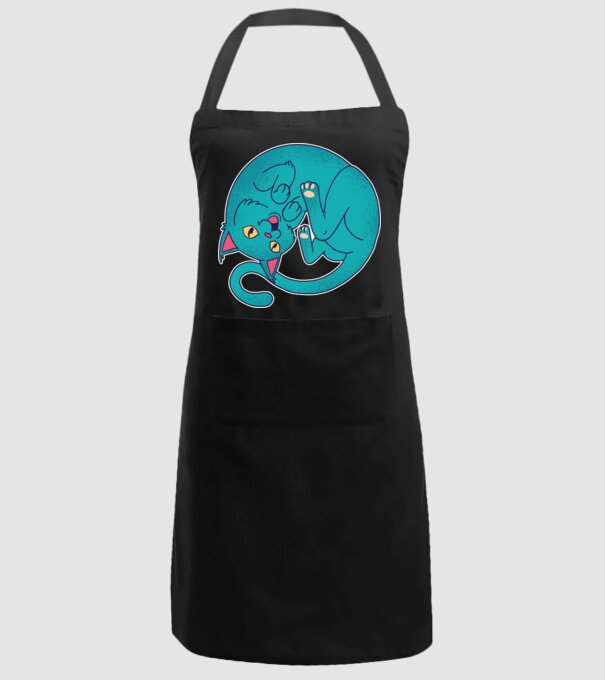 Postură Pisică model negru pe tricou