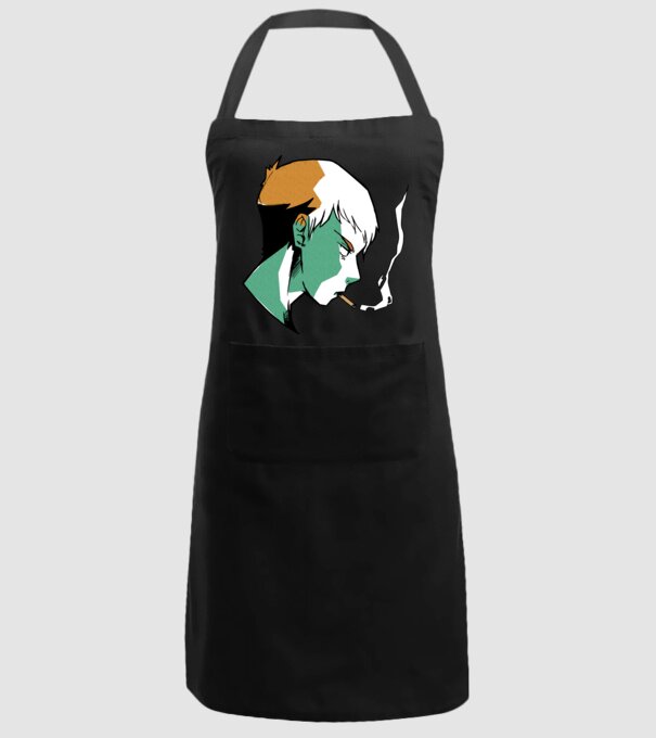 Anime băiat fumător model negru pe tricou